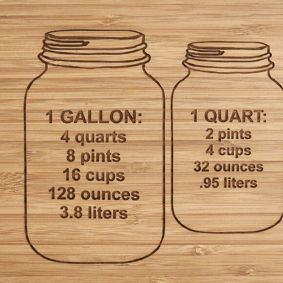 New Kitchen Measurements Wood Engraved Cutting Board With Stand - Unique Gifts - Picture 2 of 8